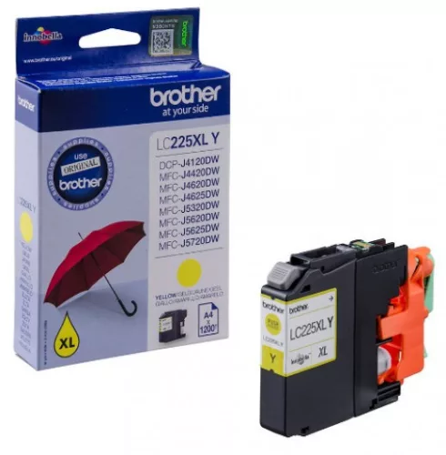 Brother LC225XLY Yellow Eredeti Tintapatron