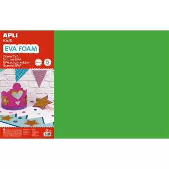   Moosgumi, 400x600 mm, APLI Kids "Eva Sheets", zöld