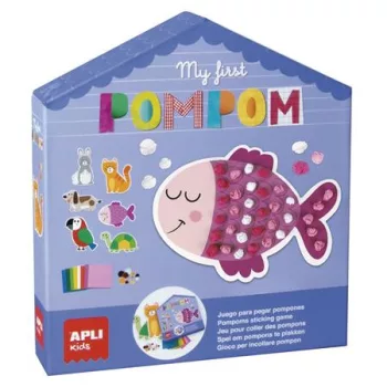   Kreatív készségfejlesztő készlet, APLI Kids "My first Pompom", állatok
