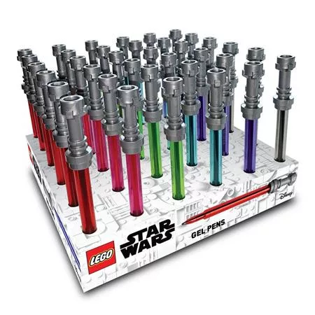 Zseléstoll display, 0,7 mm, fénykard, LEGO "Star Wars", 6 különböző szín