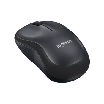   Egér, vezeték nélküli, optikai, USB, LOGITECH, "M220 Silent", fekete