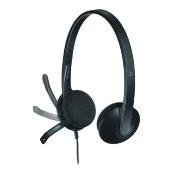   Fejhallgató, mikrofonnal, USB csatlakozás, LOGITECH "H340"