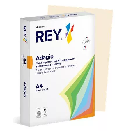 Másolópapír, színes, A4, 80 g, REY "Adagio", pasztell csontszín