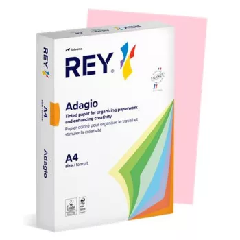   Másolópapír, színes, A4, 80 g, REY "Adagio", pasztell rózsaszín