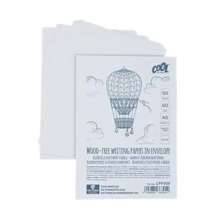 Írólap, famentes, A5, 20/50, COOL BY VICTORIA "Borítékos" 60g