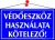 Információs tábla, 22,5x12,5 cm, "Védőeszköz használata kötelező!"