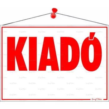 Információs tábla, 50x35 cm, "Kiadó"