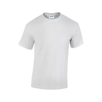   Póló, férfi, környakú, 100% pamut, XL méret "Gildan", fehér