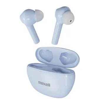   Fülhallgató, vezeték nélküli, Bluetooth 5.3, mikrofonnal, MAXELL "Dynamic+", világoskék