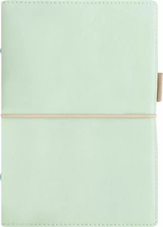 Kalendárium, gyűrűs, betétlapokkal, A5 méret, FILOFAX, "Domino" Soft", pasztellzöld
