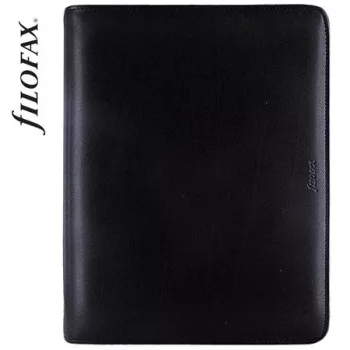   Kalendárium, gyűrűs, betétlapokkal, A5, FILOFAX "Metropol", cipzárral fekete