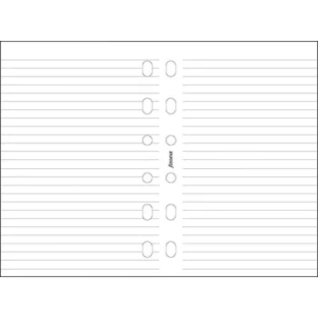   Kalendárium betét, jegyzetlap, pocket méret, vonalas, FILOFAX, fehér