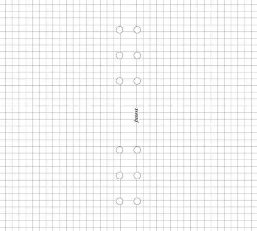Kalendárium betét, jegyzetlap, A5, kockás, FILOFAX, fehér