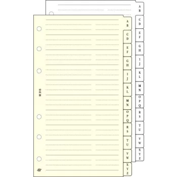   Kalendárium betét, telefonregiszter, "M", SATURNUS, chamois