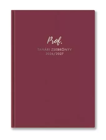Tanári zsebkönyv, 2026/2027 tanév, A5, heti, TOPTIMER, málna