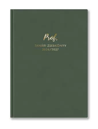 Tanári zsebkönyv, 2026/2027 tanév, A5, heti, TOPTIMER, sötét olívazöld
