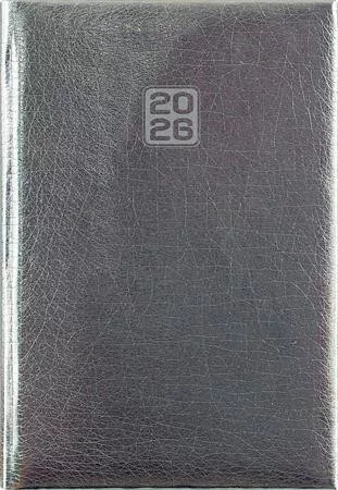 Naptár, tervező, A5, heti, DAYLINER, "Mirror", ezüst