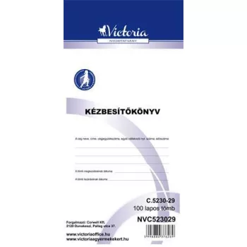   Nyomtatvány, kézbesítőkönyv, 100 lap, VICTORIA PAPER, "C.5230-29", 10 tömb/csomag