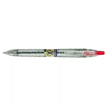   Golyóstoll, 0,27 mm, nyomógombos, PILOT "B2P EcoBall", piros