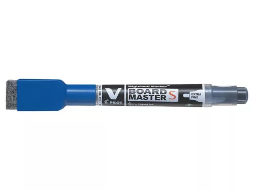 Táblamarker, törlőkupakkal, 1,3 mm, EF, kúpos, PILOT "V-Board Master S", kék