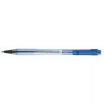   Golyóstoll, 0,27 mm, nyomógombos, átlátszó tolltest, PILOT "BP-S Matic", kék