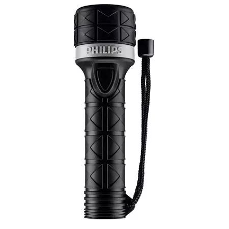 Elemlámpa, LED, 2xAA, gumi borítás, PHILIPS