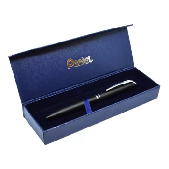   Zseléstoll, 0,35 mm, rotációs, fekete tolltest, PENTEL "EnerGel BL-2007", fekete, ajándék kék betéttel