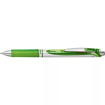   Zseléstoll, 035 mm, nyomógombos, PENTEL "EnerGel BL77", világoszöld