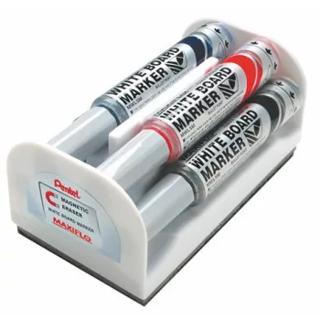   Táblamarker készlet, 6 mm, kúpos hegy, PENTEL "Maxiflo", 4 különböző szín