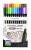 Tűfilc készlet, 0,4 mm, PENTEL "Pointliner", 24 különböző szín