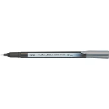 Tűfilc, 0,4 mm, PENTEL "Pointliner", szürke