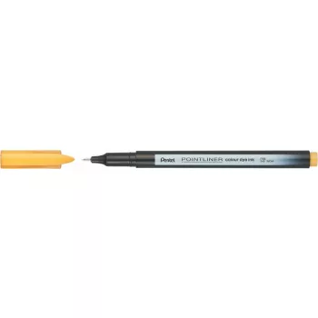 Tűfilc, 0,4 mm, PENTEL "Pointliner", okkersárga