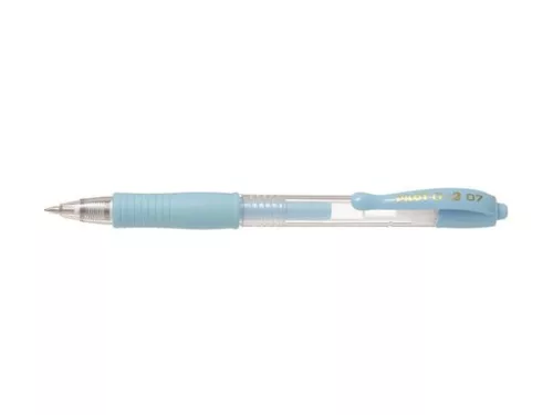 Zseléstoll, 0,32 mm, nyomógombos, PILOT "G-2 Pastel", világoskék