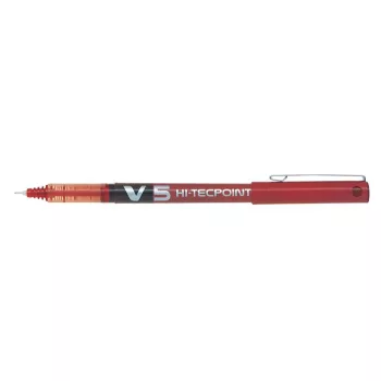   Rollertoll, 0,3 mm, tűhegyű, kupakos, PILOT "Hi-Tecpoint V5", piros