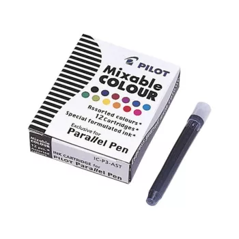   Töltőtoll patron, PILOT "Parallel Pen", 12 különböző szín