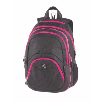   Hátizsák, 2in1, notebook tartóval és audió csatlakozóval, PULSE "Teens", pink-fekete