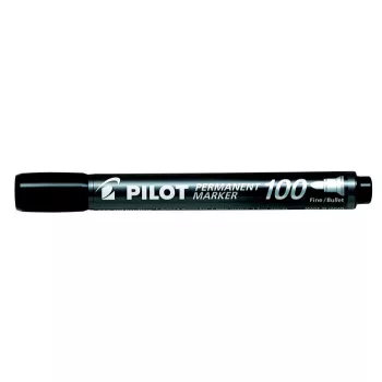   Alkoholos marker, 1 mm, kúpos, PILOT "Permanent Marker 100", fekete