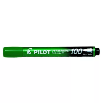   Alkoholos marker, 1 mm, kúpos, PILOT "Permanent Marker 100", zöld