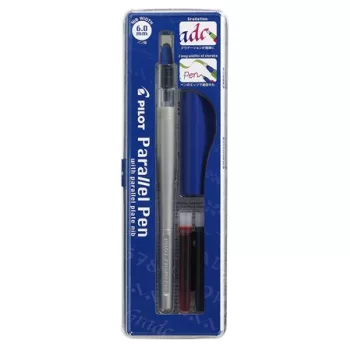   Töltőtoll, 0,5-6 mm, kék kupak, PILOT "Parallel Pen"