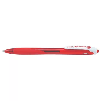   Golyóstoll, 0,22 mm, nyomógombos, PILOT "Rexgrip", piros