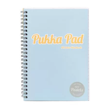 Spirálfüzet, A5, vonalas, 100 lap, PUKKA PAD "Pastel Jotta Pad", vegyes szín