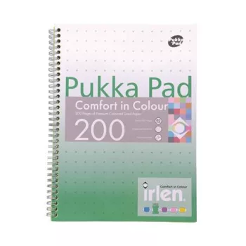   Spirálfüzet, A4, vonalas, 100 lap, PUKKA PAD "Irlen Jotta Green"
