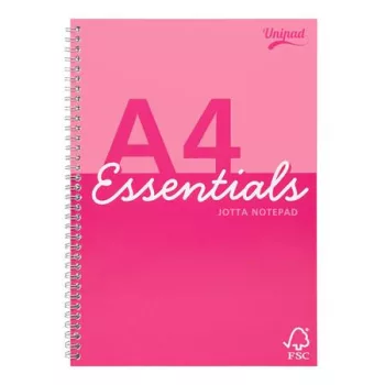   Spirálfüzet, A4, vonalas, 80 lap, PUKKA PAD "Unipad Essentials Jotta", vegyes