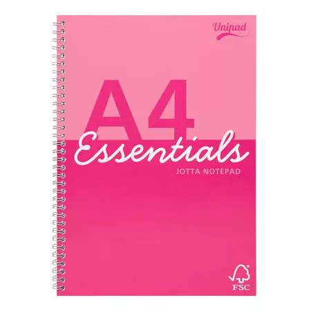 Spirálfüzet, A4, vonalas, 80 lap, PUKKA PAD "Unipad Essentials Jotta", vegyes