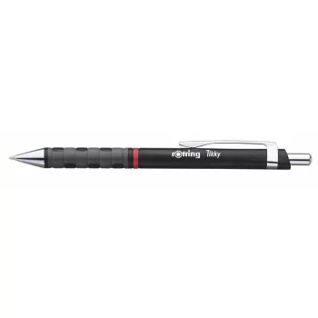   Golyóstoll, 0,8 mm, nyomógombos, fekete tolltest, ROTRING "Tikky", kék