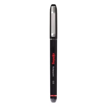   Rollertoll, 0,5 mm, kupakos, ROTRING "Rollerpoint", fekete