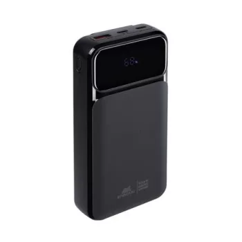   Power bank, beépített kábellel, 20.000mAh, RIVACASE "VA2221", fekete
