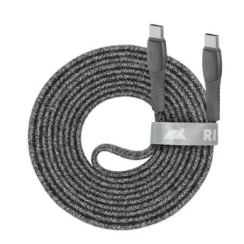   USB kábel, USB-C - USB-C, 2,1 m, RIVACASE "PS6105 GR21", szürke