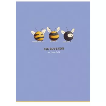   Füzet, tűzött, A4, vonalas, 40 lap, SHKOLYARYK, "Bee different", vegyes