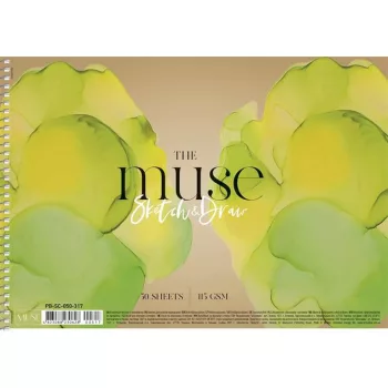   Vázlatfüzet, spirál, A4, 115 g, 50 lap, SHKOLYARYK "Sketch&Draw Muse"